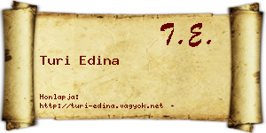 Turi Edina névjegykártya